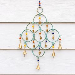 Circles of Turquoise Beaded Wind Chime