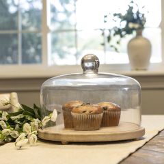 Classic Accents Wood Base with Glass Cloche