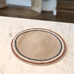 Classic Americana Farmhouse Round Placemat