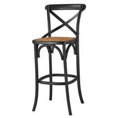 Classic Black Cross Back Stool 30 Inch