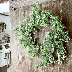 Classic Boxwood Farmhouse Wreath
