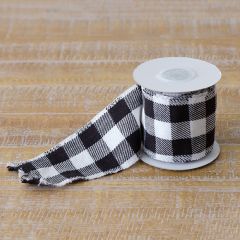 Classic Buffalo Check Wired Ribbon Set of 2