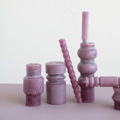 Classic Cabernet Twisted Taper Candles Boxed Set of 2