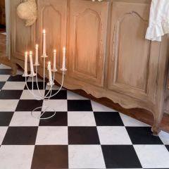 Classic Checkered Vinyl Mat Rug