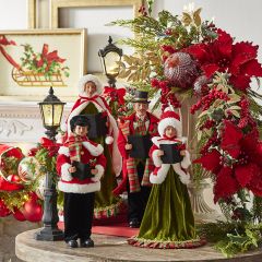 Classic Christmas Caroler Figurine Set of 4