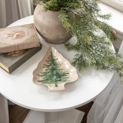 Classic Christmas Ceramic Tree Plate