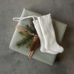 Classic Christmas Stockings Ornament Set of 4