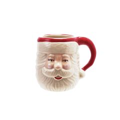 Classic Christmas Stoneware Santa Mug