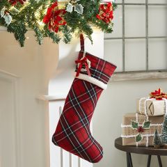 Classic Christmas Tartan Plaid Stocking Set of 2