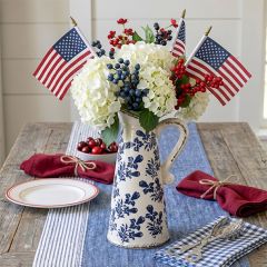 Classic Cottage Blue Floral Pitcher