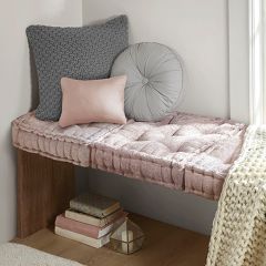Classic Cottage Square Floor Cushion Blush