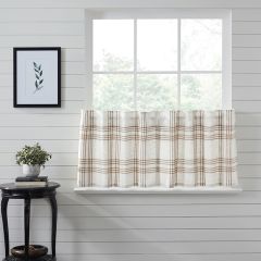 Classic Country Wheat Plaid Tier Curtain Set