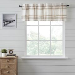 Classic Country Wheat Plaid Valance Curtain