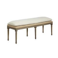 Classic Farmhouse Cushioned Bench Seat