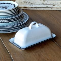 Classic Farmhouse Enamelware Butter Dish