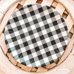 Classic Farmhouse Gingham Plate Set of 4