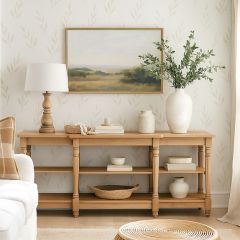 Classic Farmhouse Open Shelf Console
