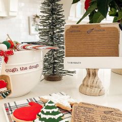 Classic Farmhouse Recipe Stand With Cards