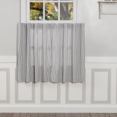 Classic Farmhouse Ticking Blue Stripe Tier Curtain Set of 2