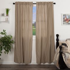 Classic Farmhouse Ticking Stripe Curtain Panel Set of 2