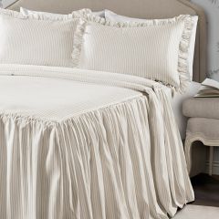 Classic Farmhouse Ticking Stripe Bedspread Set