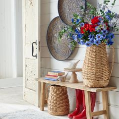 Classic Farmhouse Woven Pitcher Vase