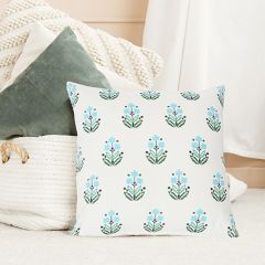 Classic Floral Print Accent Pillow