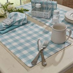 Classic Gingham Aqua Check Placemat