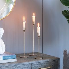 Classic Golden Taper Holder Set of 3