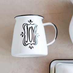 Classic Holiday Joy Enameled Pitcher