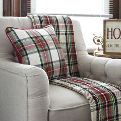 Classic Holiday Plaid Fringe Throw Blanket