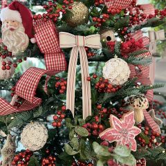 Classic Metal Bow Christmas Ornament 6 Inch