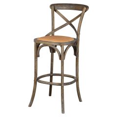 Classic Natural Cross Back Stool 30 Inch