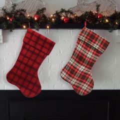 Classic Plaid Holiday Stocking Set of 2