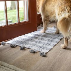Classic Plaid Indoor/Outdoor Rug With Tassels