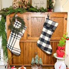 Classic Plaid Print Stocking Set of 2