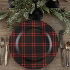 Classic Red and Black Plaid Charger Plate