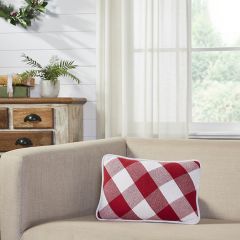Classic Red Check Accent Pillow