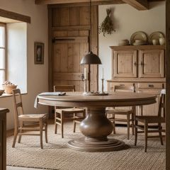 Classic Round Pedestal Dining Table