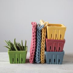 Classic Stoneware Berry Baskets Set of 4