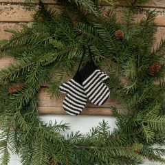 Classic Stripes Mittens Ornament Set of 4