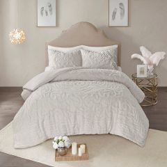 Classic Textured Medallion Comforter Set