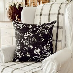 Classic Vintage Floral Linen Pillow Cover