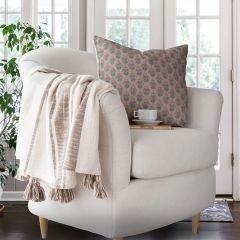 Classic Vintage Style Grain Sack Throw Cream