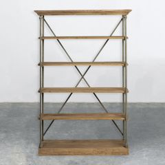 Classic Wood And Metal Book Shelf