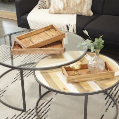 Classic Wood Trays Set of 3