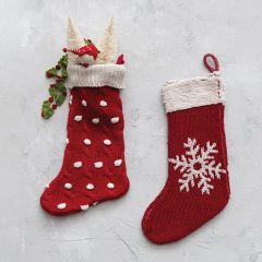 Classic Knit Snowflake Stocking