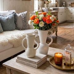 Classically Modern Handled Flower Vase