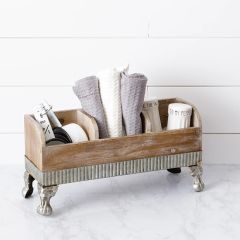 Clawfoot Wood Tabletop Organizer