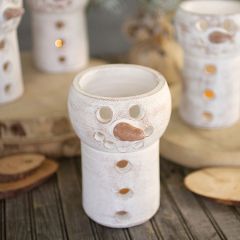 Clay Snowman Holiday Luminary